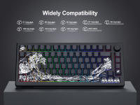 Ukiyo-e original grabado lateral transparente keycap PBT personalidad creativa sublimación personalización (teclado no incluido) - details 10