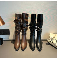 Nuevas botas de tacón fino para hombre pequeño pero botas de moda hasta la rodilla botas de mujer - details 29