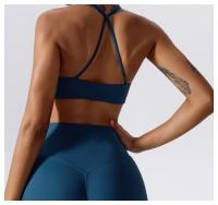 Sujetador Deportivo de Espalda Cruzada para Mujeres Top Deportivo de Yoga y Gimnasio Fitness Material de Nylon Transpirable y Hermoso - details 19
