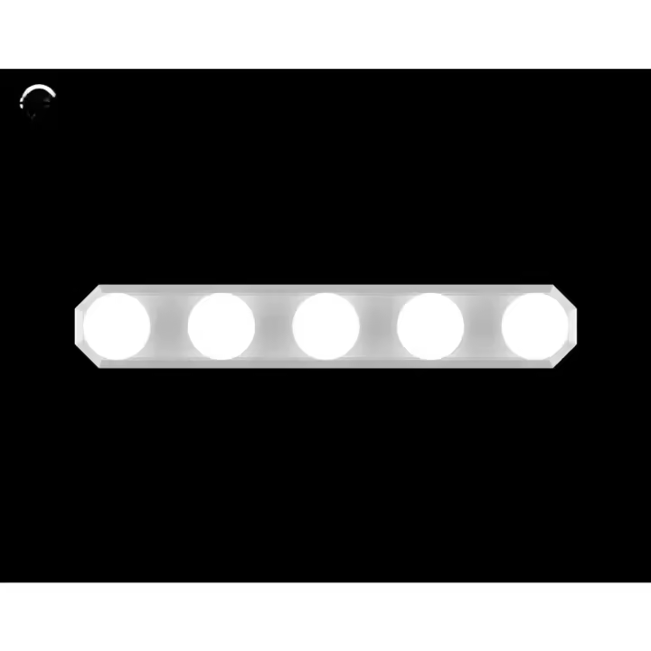 Luz De Espejo De Maquillaje Hollywood Estilo Con 5 Bombillas LED Dimmer USB Para Uso Doméstico En Baño Y Mesa De Vestíbulo - 1