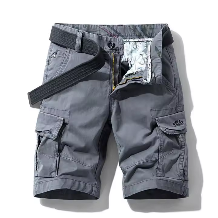 Pantalones Cortos de Carga de Algodón 100% Pantalones Cortos Casuales para Hombres en Verano 2025 - 1