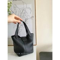 Bolso de cubo portátil de textura suave, cesta de verduras pequeña personalizada, bolso cruzado informal, versión coreana - details 3