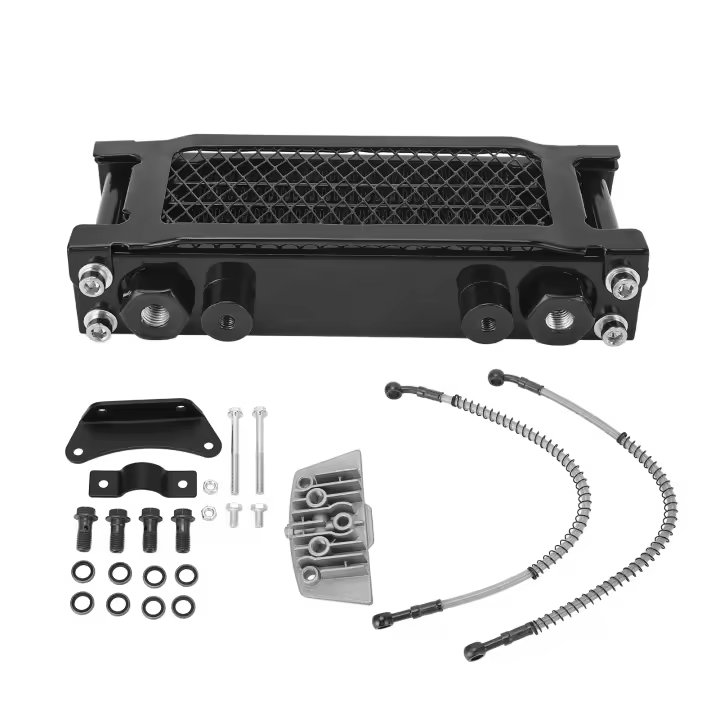Kit de enfriador de aceite de aluminio para motocicleta, reemplazo de alta eficiencia para Monkey de 50cc a 110CC, 4 filas, negro - 1