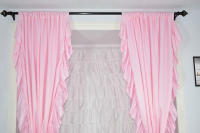 Cortinas de Estilo Princesa Nórdica con Flecos Decorativas en Color Sólido para Sala de Estar Dormitorio Material de Poliéster 100% Tema Romántico Cortinas Lavables de Largo 260cm y Más - details 12
