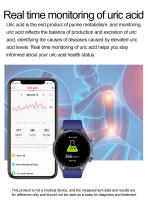 Reloj inteligente de grado médico 2025 para hombres, tratamiento láser, tres ECG altos + PPG, glucosa en sangre, temperatura corporal, llamada BT, relojes inteligentes de salud - details 19