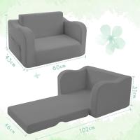 Sofá infantil plegable, cómodo sofá cama para niños pequeños, sofá cama 2 en 1 para esquina acogedora, habitación infantil, minisofá con función de dormir para niños y niñas, color verde - details 9