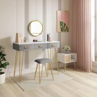 Cajones Grandes, Juego Mesa Tocadores con Taburete de Terciopelo, Moderno para Dormitorio - details 3