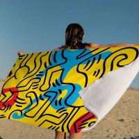 Keiths Haring Beach para niños, baño personalizado, piscina, vacaciones, toalla de picnic, regalo de fiesta - details 5