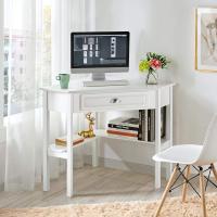 Mesa Escritorio en L con Cajon Mesa de Estudio Moderno Tocador de Maquillaje para Dormitorio - details 4