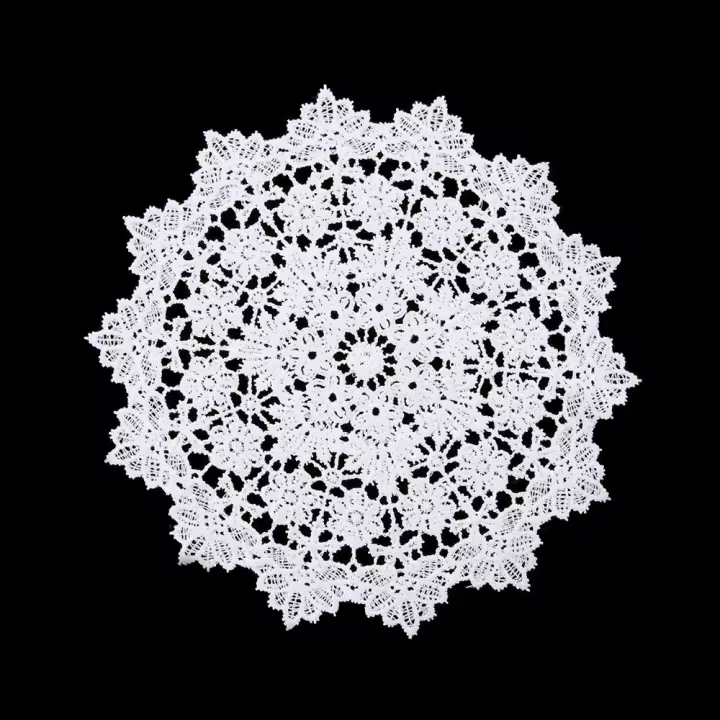 Tapete de encaje de boda para mesa de cocina, mantel bordado, servilleta de algodón, posavasos - 1