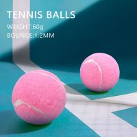 Pelotas de tenis rosas resistentes al desgaste para mujer, pelotas de entrenamiento elásticas de 66mm para principiantes, pelota de práctica de tenis para Club, paquete de 6 piezas - details 2