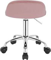 Taburete de oficina de terciopelo con ruedas, taburete giratorio, altura del asiento ajustable, altura 43-54,5 cm - details 15