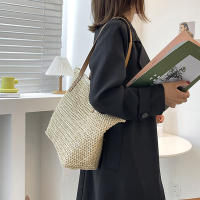 Bolso de ratán tejido para mujer, bolsa de hombro de gran capacidad para vacaciones en la playa, informal, a la moda - details 9