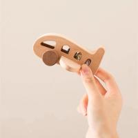 Bloques de madera de haya para bebé, juguetes educativos Montessori, coche de dibujos animados, juego de dentición, gimnasio - details 5
