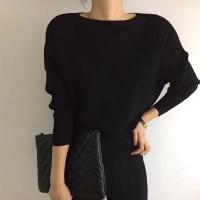 Suéter grueso con manga de murciélago para mujer, ropa para exteriores de otoño e invierno, suéter de punto versátil suelto e informal - details 2