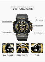 Relojes deportivos digitales LED de estilo informal, reloj electrónico de moda, de cuarzo multifunción, resistente al agua hasta 50M - details 2