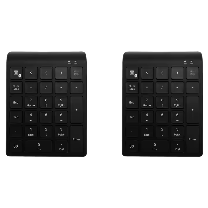Mini teclado numérico inalámbrico Bluetooth, 27 teclas, más teclas de función, teclado Digital, 2 uds. - 1