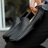 Mocasines transpirables de cuero genuino, mocasines informales, zapatos de cuero para hombres, zapatos planos formales de conducción italiana - details 9