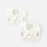 Paño absorbente giratorio de algodón para niña para hipo, toalla para saliva, babero para dentición de bebé, 2 piezas - details 5