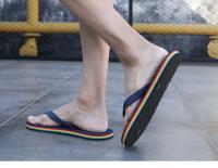 Zapatillas para hombre Moda interior Zapatillas informales de espiga Sandalia transpirable de playa de verano Suela antideslizante de arco iris Tamaño duradero 40-47 - details 12
