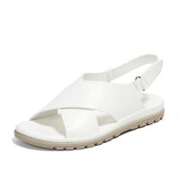 Sandalia 2025 Verano Nuevo estilo Cruz invertida con cómoda sensación de pie Sandalias planas para mujer - details 2