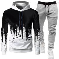 Primavera y otoño, ropa deportiva informal con capucha de Color sólido para hombre, conjunto de moda ajustado para parejas 2025 - details 6