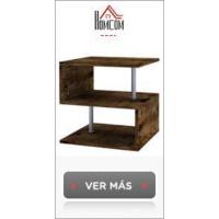 Mesa Auxiliar con 2 Cajones y Estantes de Almacenamiento Mesita de Noche con Marco de Metal para Salón Dormitorio 40x35x49 cm Natural - details 13