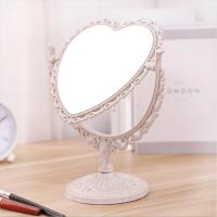 Espejo de maquillaje de escritorio con forma de corazón, tocador portátil de doble cara, cosmético compacto para mujeres - details 6