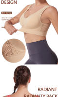 Sujetador deportivo para mujer, talla extra grande hasta 6XL, algodón transpirable, a prueba de golpes, para gimnasio, correr, yoga. - details 18