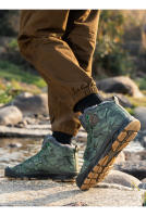 Botines impermeables para hombre, botas de nieve cálidas de felpa, zapatillas de trabajo para exteriores, zapatos descalzos de invierno - details 14
