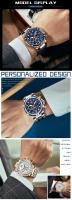 Reloj informal de negocios de lujo para hombre, reloj de pulsera de cuarzo resistente al agua, cronógrafo luminoso de acero inoxidable a la moda para el trabajo - details 10