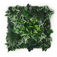 Decoración del hogar planta Artificial pared césped planta eucalipto rosa césped Panel valla cubierta decoración hogar 50*50CM - details 1