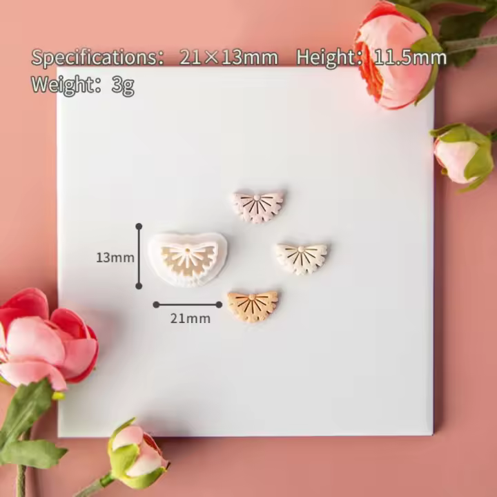 Molde en relieve para pendientes, cortador de arcilla polimérica, molde para hacer joyas hechas a mano de cerámica blanda, troquel de corte de flores 3D, fabricación de joyas - 1