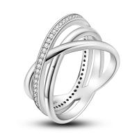 Anillo de Plata de Ley 925, anillo de corazón elevado brillante para mujer, circonita cúbica, estrella, Luna, flor, anillos y joyería de boda, regalos - details 10