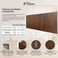Cabecero de Madera reciclada DM Estilo Palet Vertical Cama Palets Herrajes incluidos (150cm, Madera Natural) - details 18