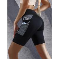 Pantalones cortos deportivos de cintura alta para mujer con prácticos bolsillos laterales que combinan perfectamente la moda y la funcionalidad. - details 4