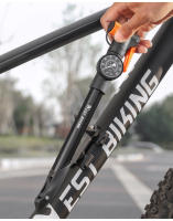 WEST BIKING-bomba de aire portátil para bicicleta, Inflador de neumáticos con válvula Schrader Presta, manómetro preciso, 120PSI, aleación de aluminio - details 13