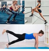 Bandas de resistencia con correa para el tobillo, cuerda de tracción para fuerza de pierna y cadera, entrenamiento elástico para Fitness, Yoga en casa, Pilato, Crossfit, equipo de gimnasio - details 3