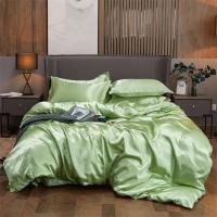 Juego de Ropa de Cama de Color Sólido Lujo Rayon Satén Funda de Edredón Kit de Tamaño Twin Queen King 2pcs/3pcs/4pcs - details 9