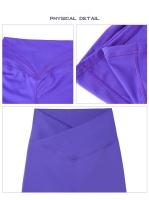Pantalones Cortos de Yoga de Melocotón Cintura Alta, Elástico, Transpirable, Ajuste Cruzado, Material de Nylon Ideal para Entrenamiento, Comodidad Deportes y Ropa - details 14