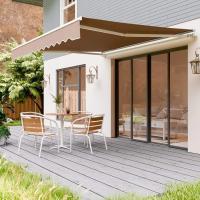 Toldo retráctil con brazo articulado, protección solar, Anti-UV, impermeable, para patio, balcón, restaurante, cafetería al aire libre - details 7