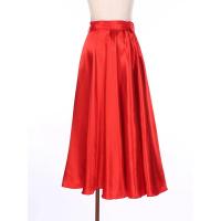 Faldas largas transparentes para mujer, faldas latino Tango salón baile Flamenco lírico, falda dobladillo ancho cintura alta de - details 28