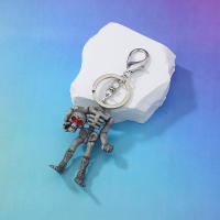 Nuevos productos calientes, llavero de esqueleto de calavera retro, llavero de accesorios versátiles punk personalizado. - details 2