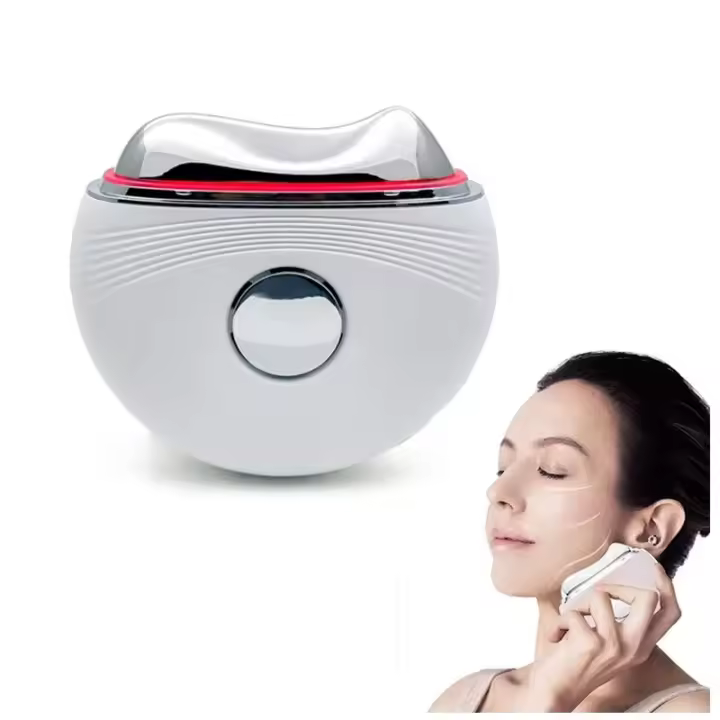 Tendencias de belleza facial Mini masajeador Facial eléctrico Gua Sha masajeador de raspado galvánico máquina de Estiramiento Facial dispositivo de belleza frío caliente - 1