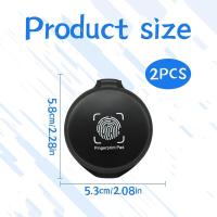 Kit portátil de 2 almohadillas de tinta azul para huellas dactilares, para identificación de seguridad. - details 0