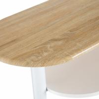 Estantes, Cesta extraíble y Botellero para Cocina de Madera Blanco y Natural de 120x89x37 cm - details 3