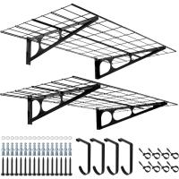 estantes de garaje de 2 x 6 pies con ganchos, estante de pared de metal de 24 x 72 pulgadas, estantes de almacenamiento de garaje, para tienda, cobertizo, almacenamiento de garaje - details 8