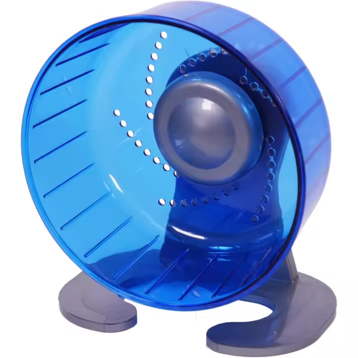 Rueda de Ejercicio para hámsters con Soporte, Color Azul - 1