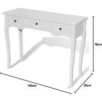 Mesa de entrada recibidor consola 3 cajones madera MDF mesa auxiliar pasillo vestíbulo comedor teléfono llaves mueble aparador tocador - details 28