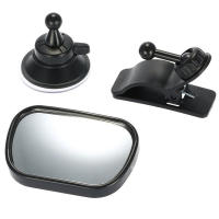 Mini espejo convexo trasero 2 en 1 para niños, asiento trasero de coche, espejo de bebé ajustable - details 6